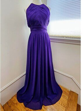 D'Zage Violet Ball Gown Cocktail Dress